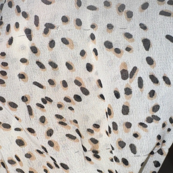 Elegant Cream Patterned Dress - Picture 5 of 5